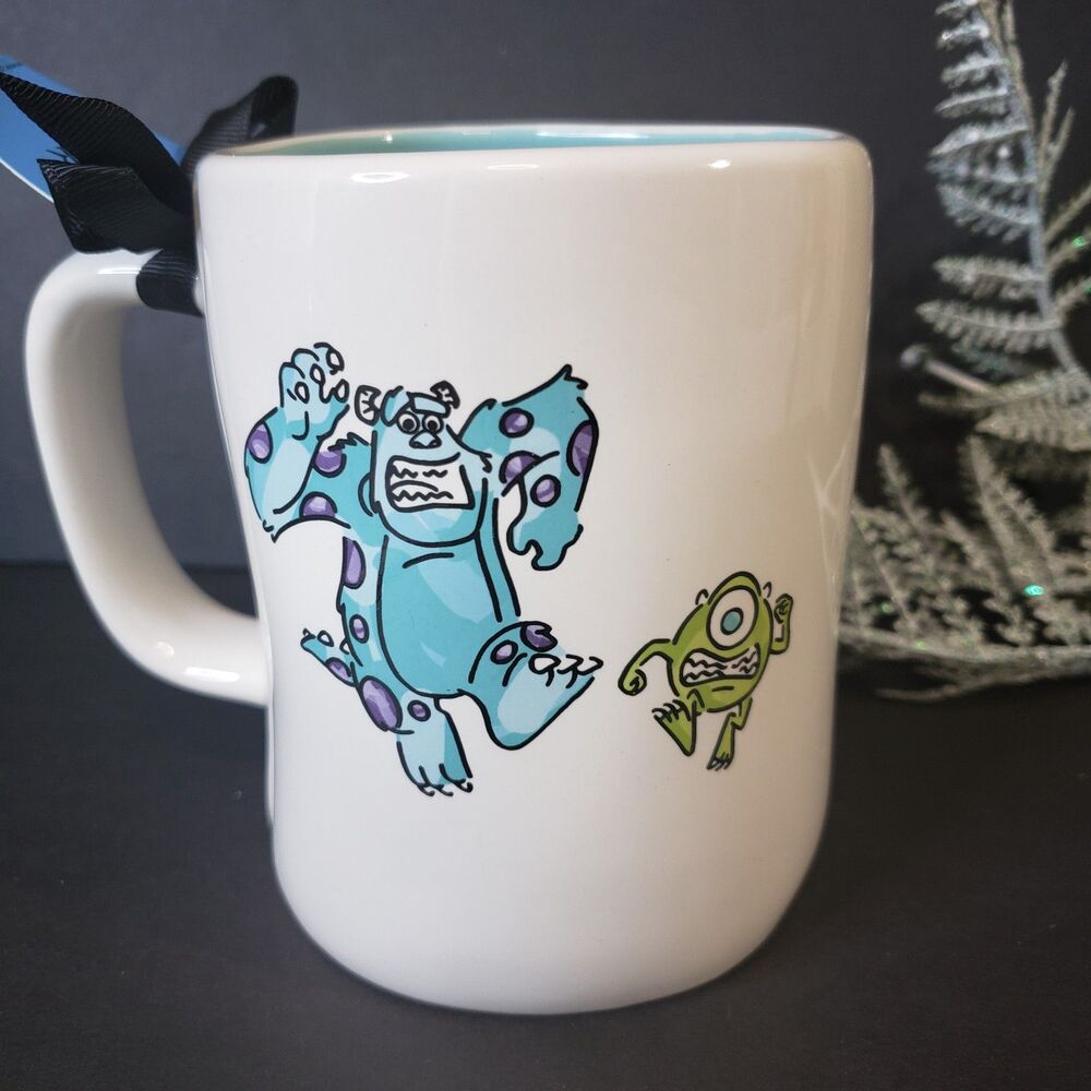 NEW Rae Dunn Pixar Collectible Monsters Inc Monster Crew Double Sided Mug Cup